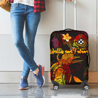 Wallis and Futuna Luggage Cover Octopus Plumeria Polynesian Tattoo