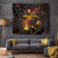 Wallis and Futuna Tapestry Octopus Plumeria Polynesian Tattoo