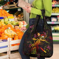 New Caledonia Grocery Bag Octopus Plumeria Polynesian Tattoo DT02 - Polynesian Pride