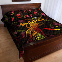 New Caledonia Quilt Bed Set Octopus Plumeria Polynesian Tattoo DT02 - Polynesian Pride