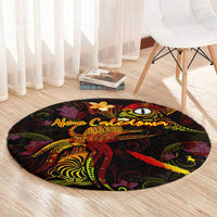 New Caledonia Round Carpet Octopus Plumeria Polynesian Tattoo DT02 - Polynesian Pride