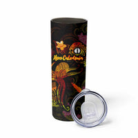 New Caledonia Skinny Tumbler Octopus Plumeria Polynesian Tattoo DT02 - Polynesian Pride