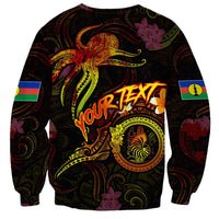 New Caledonia Sweatshirt Octopus Plumeria Polynesian Tattoo DT02 - Polynesian Pride