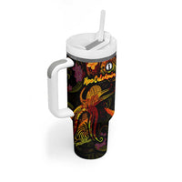 New Caledonia Tumbler With Handle Octopus Plumeria Polynesian Tattoo DT02 - Polynesian Pride
