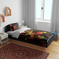Tahiti French Polynesia Bedding Set Octopus Plumeria Polynesian Tattoo DT02 - Polynesian Pride