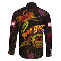 Tahiti French Polynesia Family Matching Off Shoulder Maxi Dress and Hawaiian Shirt Octopus Plumeria Polynesian Tattoo