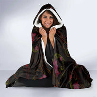 Tahiti French Polynesia Hooded Blanket Octopus Plumeria Polynesian Tattoo