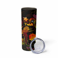 Tahiti French Polynesia Skinny Tumbler Octopus Plumeria Polynesian Tattoo DT02 - Polynesian Pride
