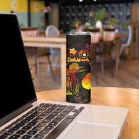 Nauru Skinny Tumbler Octopus Plumeria Polynesian Tattoo