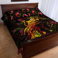 Tuvalu Quilt Bed Set Octopus Plumeria Polynesian Tattoo