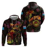 Tuvalu Zip Hoodie Octopus Plumeria Polynesian Tattoo