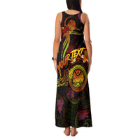 Marshall Islands Family Matching Tank Maxi Dress and Hawaiian Shirt Octopus Plumeria Polynesian Tattoo