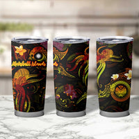 Marshall Islands Tumbler Cup Octopus Plumeria Polynesian Tattoo DT02 - Polynesian Pride