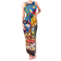 Custom The Philippines 126th Independence Anniversary Family Matching Tank Maxi Dress and Hawaiian Shirt Art Style