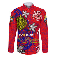 Personalized Philippines 12 June Independence Day Family Matching Puletasi and Hawaiian Shirt Polynesian Turtle Plumeria