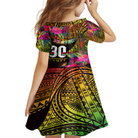 Personalised Vanuatu Independence Day 30 July Family Matching Off Shoulder Short Dress and Hawaiian Shirt Hibiscus Polynesian Pattern DT02 - Polynesian Pride