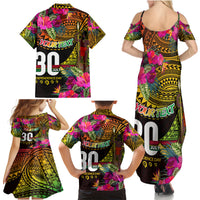 Personalised Vanuatu Independence Day 30 July Family Matching Summer Maxi Dress and Hawaiian Shirt Hibiscus Polynesian Pattern DT02 - Polynesian Pride