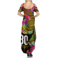 Personalised Vanuatu Independence Day 30 July Family Matching Summer Maxi Dress and Hawaiian Shirt Hibiscus Polynesian Pattern DT02 - Polynesian Pride