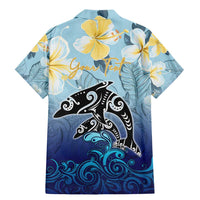 Mother And Baby Dolphins Family Matching Mermaid Dress and Hawaiian Shirt Hawaii Hibiscus DT02 - Polynesian Pride