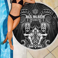 All Black Beach Blanket New Zealand Rugby Mascot Maori