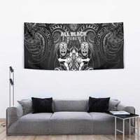 All Black Tapestry New Zealand Rugby Mascot Maori
