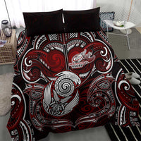 New Zealand Aotearoa Rugby Bedding Set Maori Fern Tattoo Art