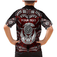 Personalized New Zealand Aotearoa Rugby Family Matching Mermaid Dress and Hawaiian Shirt Maori Fern Tattoo Art DT02 - Polynesian Pride