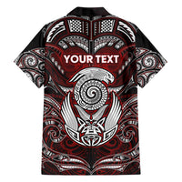 Personalized New Zealand Aotearoa Rugby Family Matching Off Shoulder Short Dress and Hawaiian Shirt Maori Fern Tattoo Art DT02 - Polynesian Pride