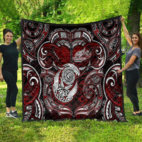 New Zealand Aotearoa Rugby Quilt Maori Fern Tattoo Art DT02 - Polynesian Pride