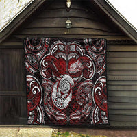 New Zealand Aotearoa Rugby Quilt Maori Fern Tattoo Art DT02 - Polynesian Pride