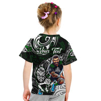 Personalized NZ Aotearoa Rugby Kid T Shirt New Zealand Silver Fern