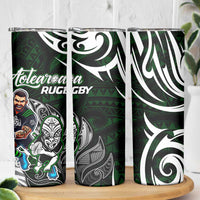 NZ Aotearoa Rugby Skinny Tumbler New Zealand Silver Fern DT02 - Polynesian Pride