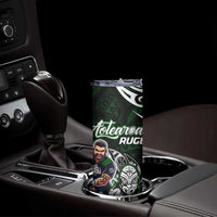 NZ Aotearoa Rugby Skinny Tumbler New Zealand Silver Fern DT02 - Polynesian Pride