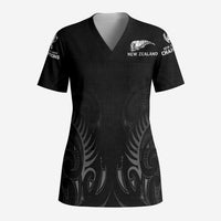 New Zealand Scrub Top Rugby 2023 Champions Black - Polynesian Pride