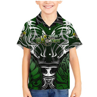 Personalised Warriors Maori Darts Family Matching Mermaid Dress and Hawaiian Shirt New Zealand Darts Silver Fern