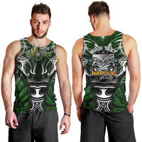 Personalised Warriors Maori Darts Men Tank Top New Zealand Darts Silver Fern