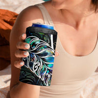 New Zealand Darts 4 in 1 Can Cooler Tumbler NZ Paua Shell Maori Fern