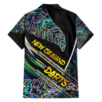 Personalised New Zealand Darts Family Matching Summer Maxi Dress and Hawaiian Shirt NZ Paua Shell Maori Fern
