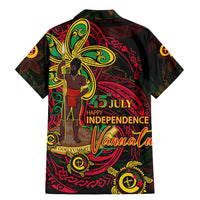 Custom Vanuatu 45th Independence Anniversary Family Matching Mermaid Dress and Hawaiian Shirt Flower Melanesian Namele Turtle - Polynesian Pride