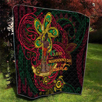 Vanuatu 45th Independence Anniversary Quilt Flower Melanesian Namele Turtle - Polynesian Pride