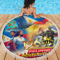 The Philippines 126th Independence Anniversary Beach Blanket Art Style - Polynesian Pride