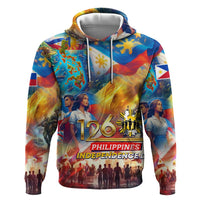 Custom The Philippines 126th Independence Anniversary Hoodie Art Style - Polynesian Pride