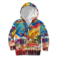 Custom The Philippines 126th Independence Anniversary Kid Hoodie Art Style - Polynesian Pride