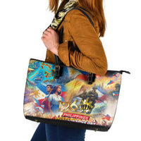 The Philippines 126th Independence Anniversary Leather Tote Bag Art Style DT02 Art - Polynesian Pride