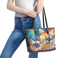 The Philippines 126th Independence Anniversary Leather Tote Bag Art Style DT02 - Polynesian Pride