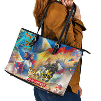 The Philippines 126th Independence Anniversary Leather Tote Bag Art Style DT02 - Polynesian Pride