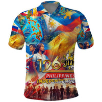 Custom The Philippines 126th Independence Anniversary Polo Shirt Art Style - Polynesian Pride