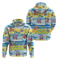 Surfing Christmas Hoodie Tropical Santa Let's Go Surfing DT02 - Polynesian Pride