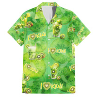 I Love Kiwi Family Matching Long Sleeve Bodycon Dress and Hawaiian Shirt New Zealand Kiwi Fruit Summer Cocktail DT02 Dad's Shirt - Short Sleeve Green - Polynesian Pride