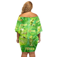I Love Kiwi Family Matching Off Shoulder Short Dress and Hawaiian Shirt New Zealand Kiwi Fruit Summer Cocktail DT02 - Polynesian Pride